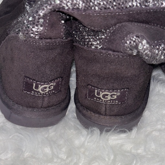 UGG Gray Sequin Fold-Over Boots - Picture 4 of 7